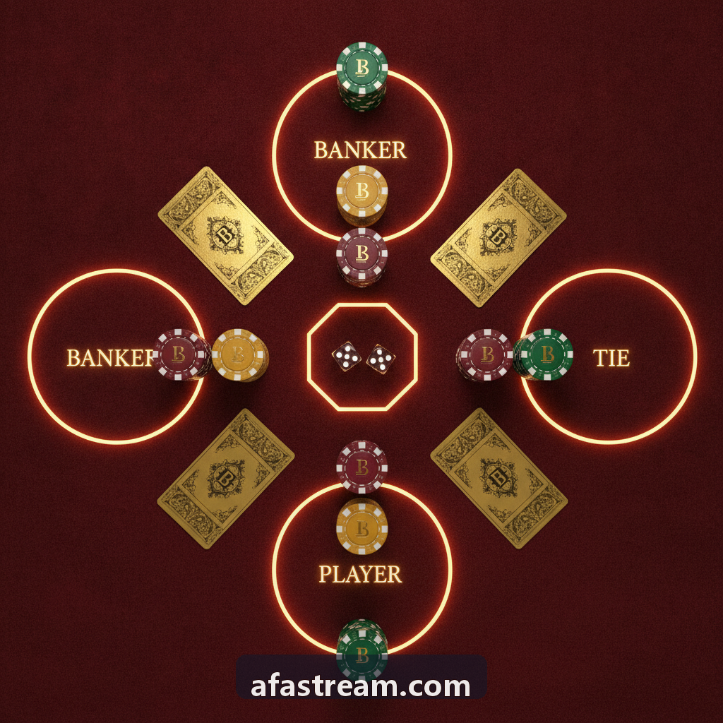 Bàn Baccarat trực tiếp trong sảnh live casino đẳng cấp